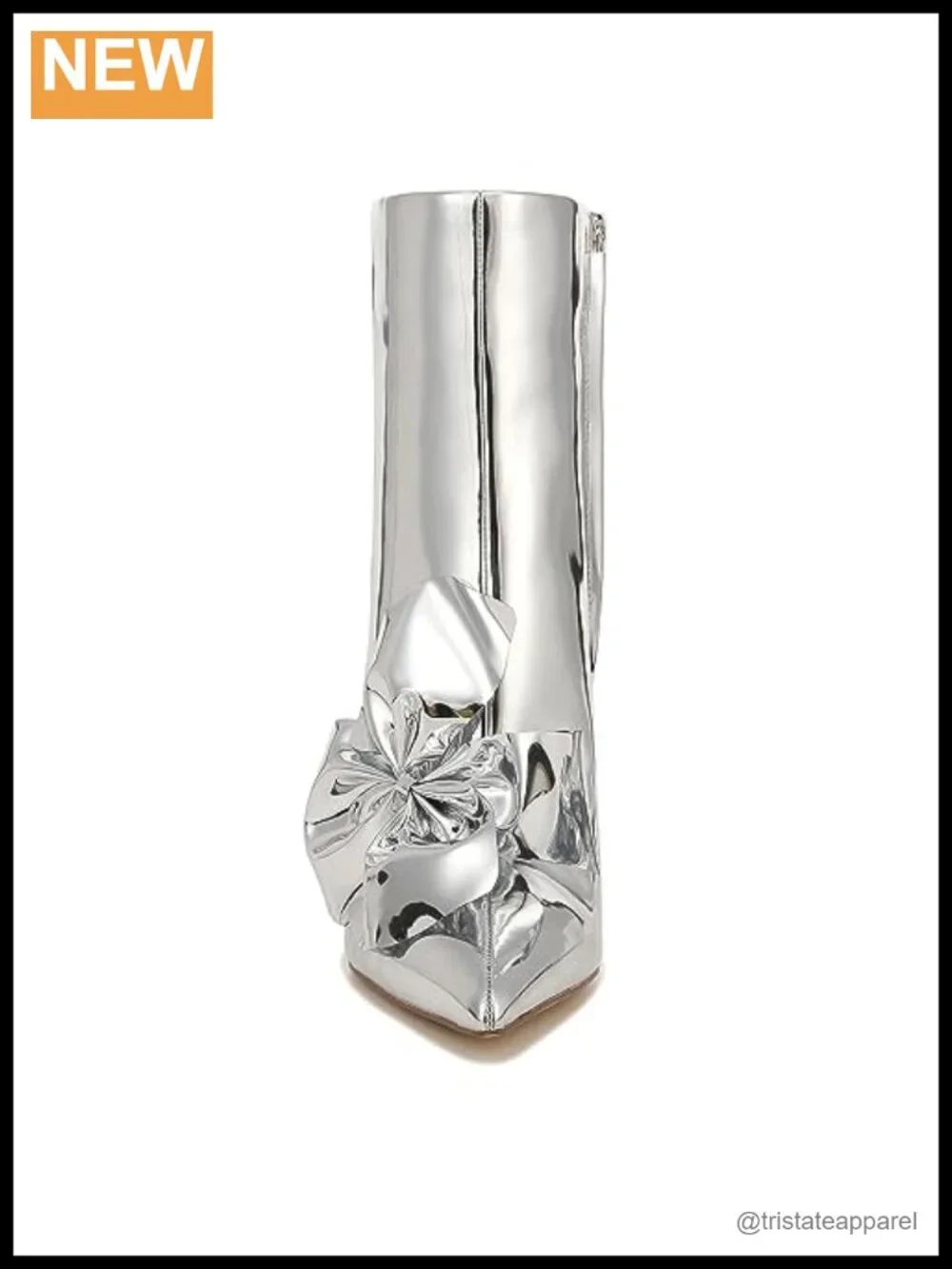 Sam Edelman Esmae Metallic Ankle Booties with Ruched Detail and 4-Inch Flare
